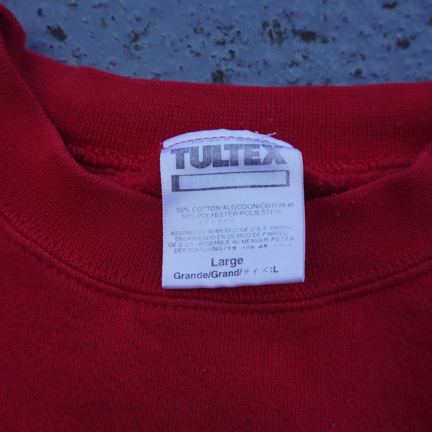 Red Clifford Crewneck Rework Large