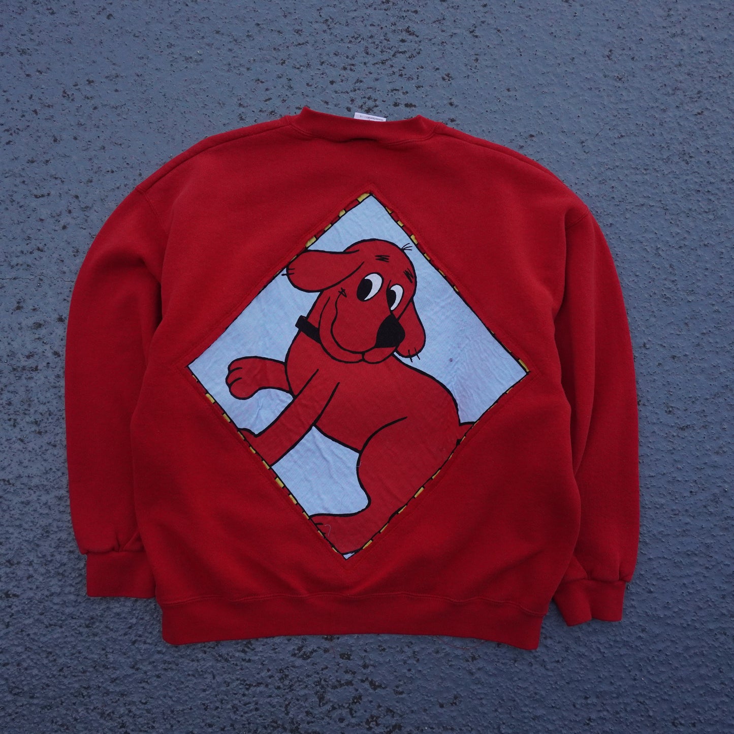 Red Clifford Crewneck Rework Large