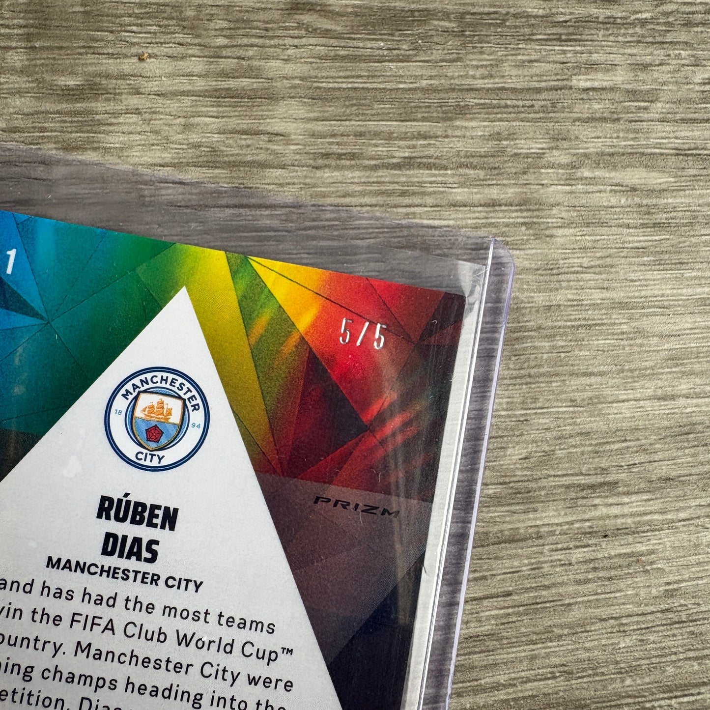 2025 Panini Prizm Fifa WC Prizmatic Ruben Dias Green 5/5