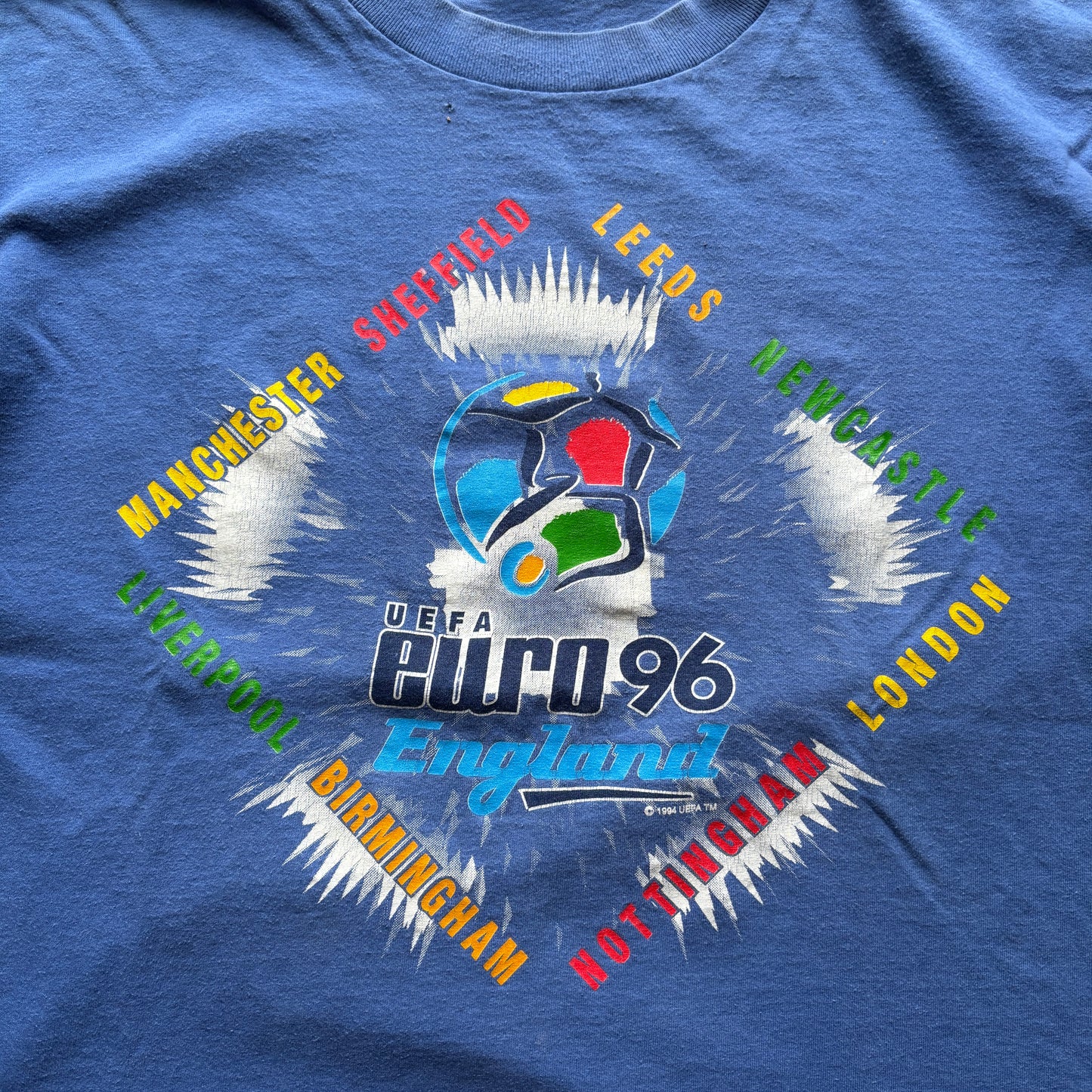 1996 Euros England Locations Tee L