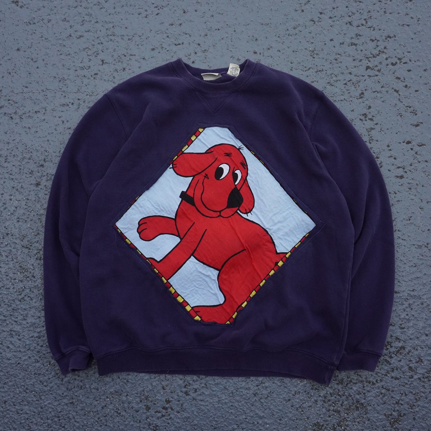 Navy Blue Clifford Crewneck Rework Large