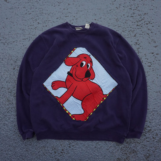 Navy Blue Clifford Crewneck Rework Large