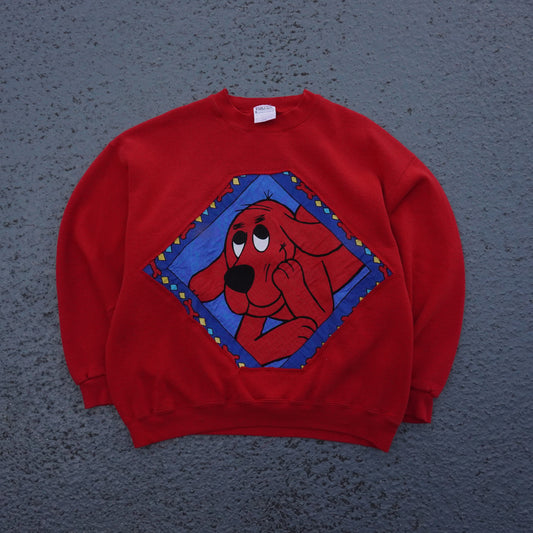 Red Clifford Crewneck Rework Large