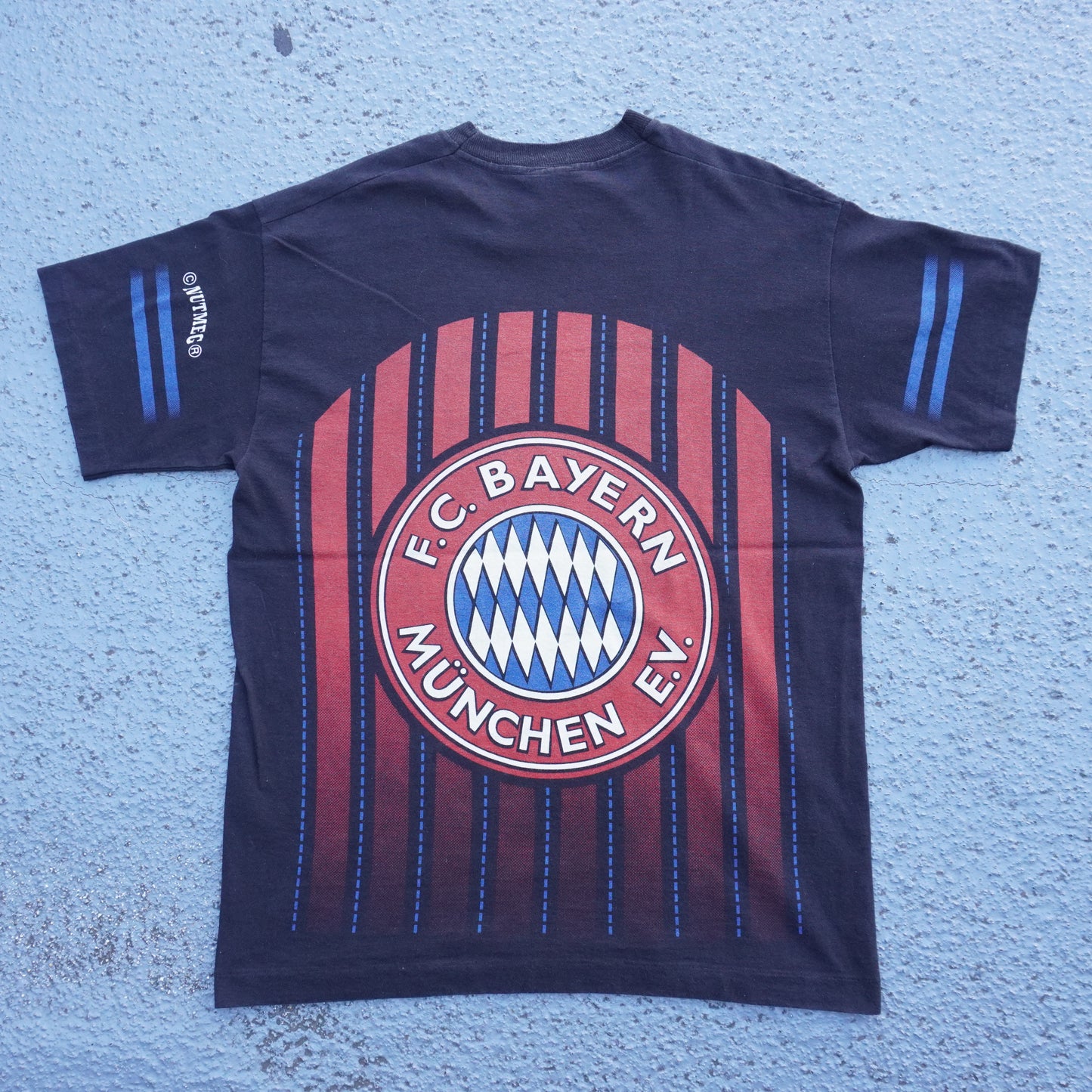 90s FC Bayern Munich Baseball Jersey T Shirt Nutmeg Large