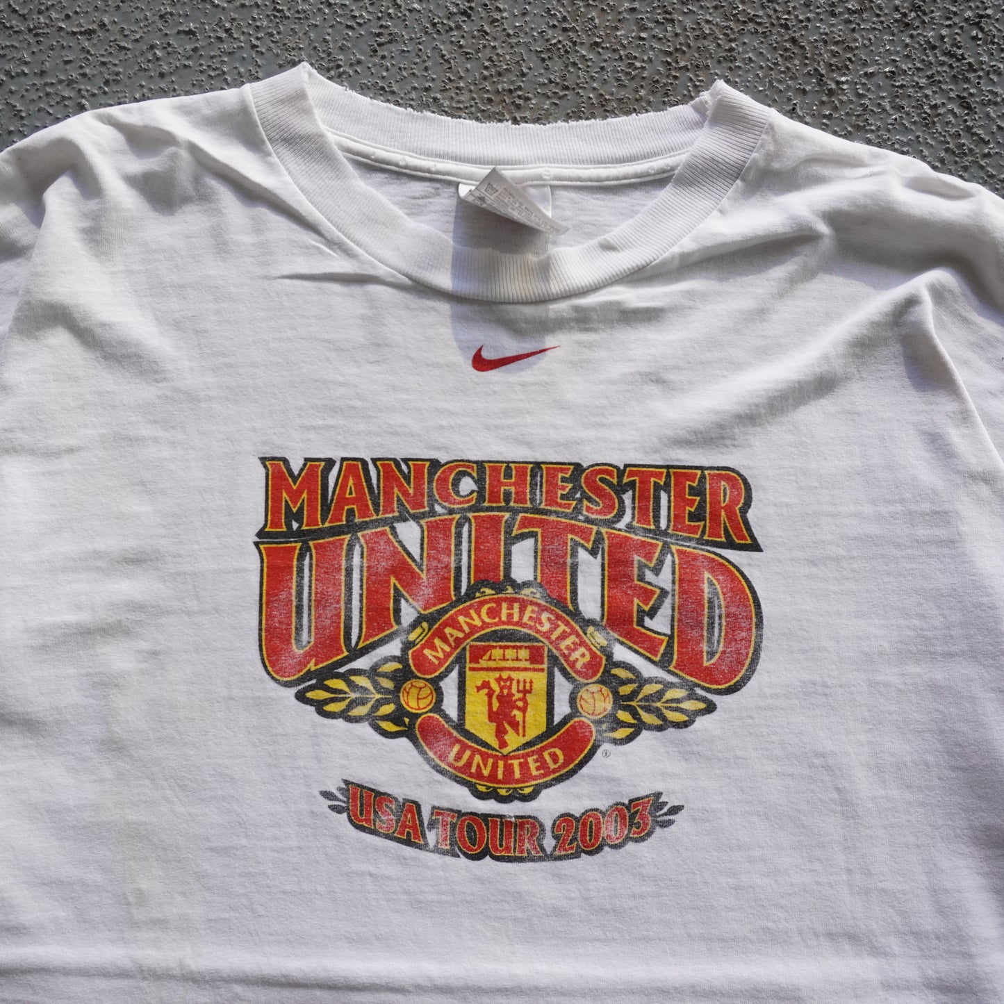 2003 Nike Center Check Manchester United USA Tour Long Sleeve XL
