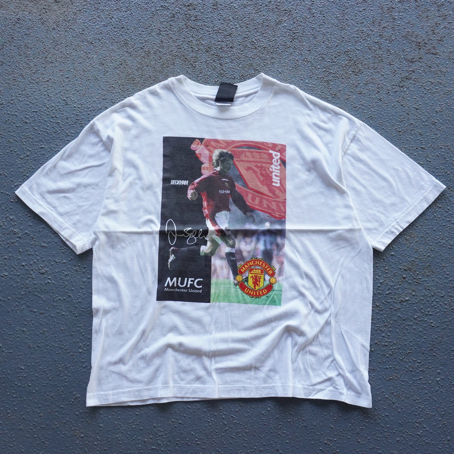 90s David Beckham 7 Manchester United Box Graphic XL
