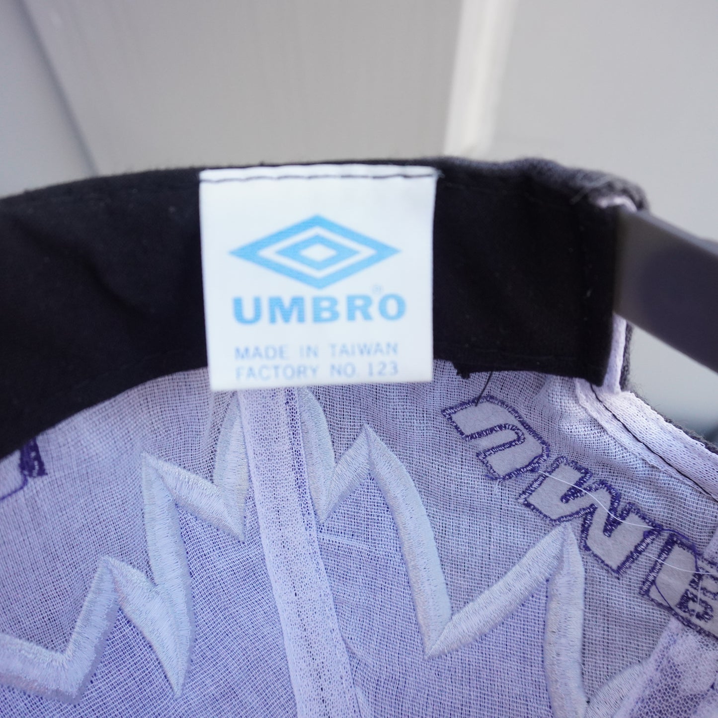 90s Umbro Manchester United Flame Design Snapback Blue
