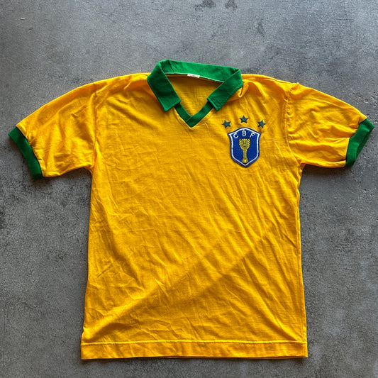 Vintage Brazil Jersey T Shirt Ringer L