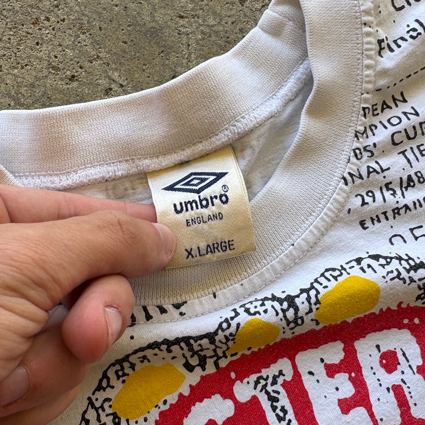 90s Umbro Manchester United Newspaper AOP XL