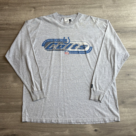 2000s Puma Indianapolis Colts Grey Long Sleeve Shirt XL