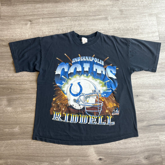 1997 Riddel Indianapolis Colts Helmet Explosion Tee L