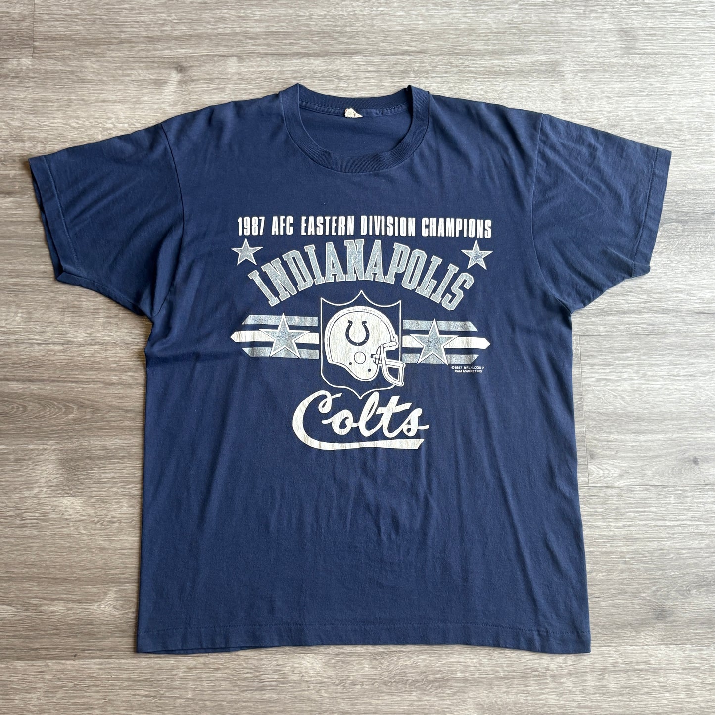 1987 Indianapolis Colts AFC East Champs Tee XL