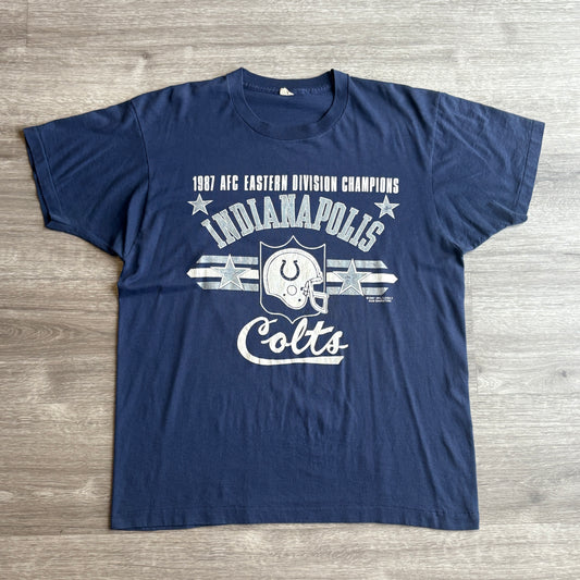 1987 Indianapolis Colts AFC East Champs Tee XL