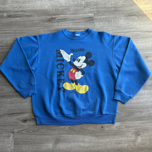 80s Mickey Mouse Indiana Crewneck L