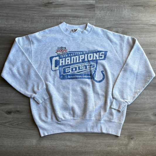 1999 Easter Conf Champs Indianapolis Colts Crewneck Lee Large