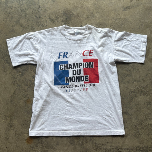 Vintage 1998 World Cup Champions France White T Shirt