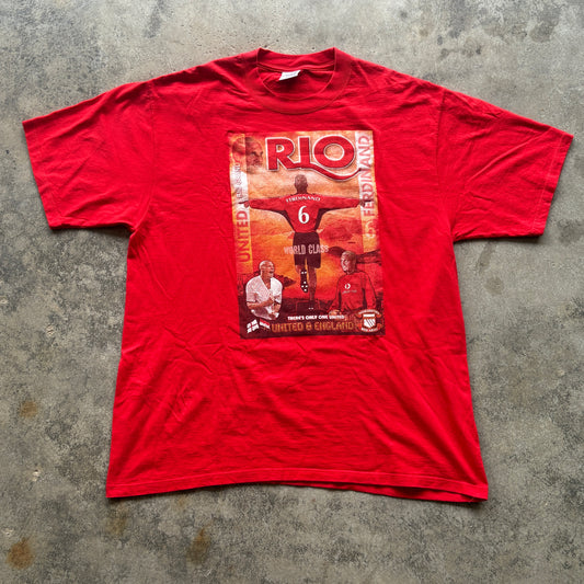 Vintage 2000 Manchester United Rio Ferdinand 6 XL T Shirt