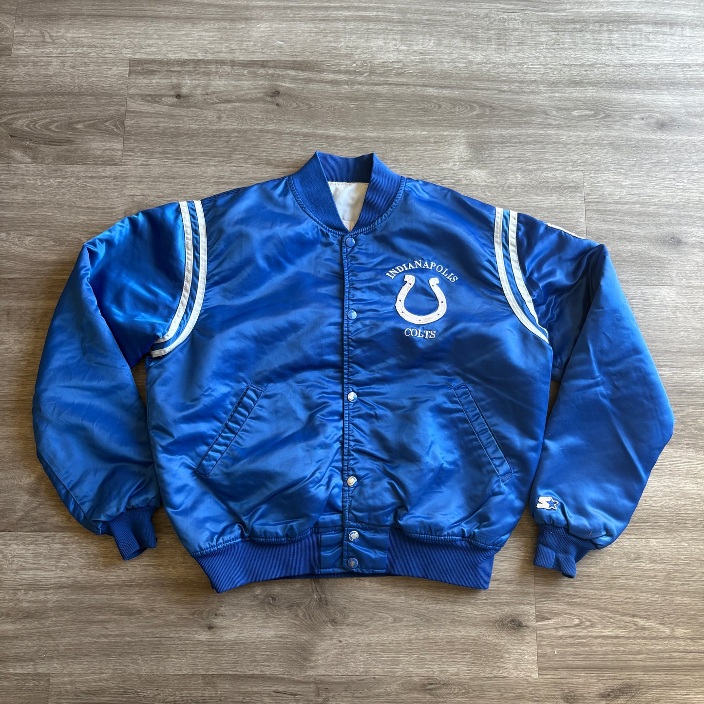 90s Vintage Starter Indianapolis Colts Satin Jacket L