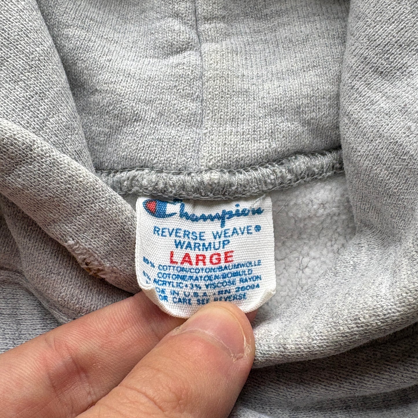 80s Delbarton Soccer Champion Reverse Weave Warmup Hoodie Large