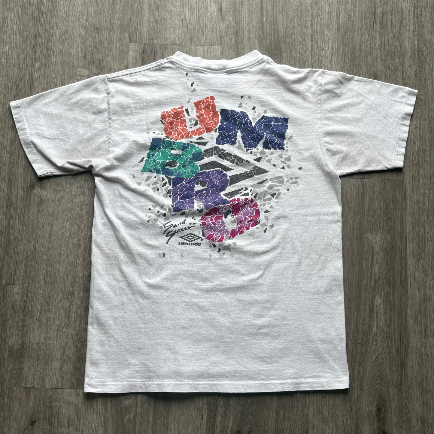 90s Umbro Sand Soccer Tee M