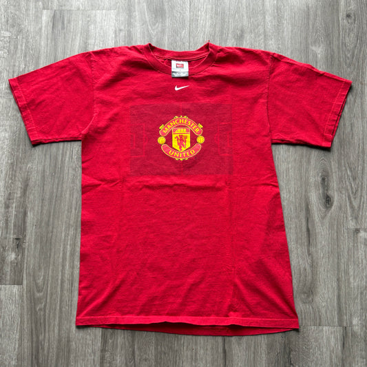 2000s Manchester United Red Nike Center Swoosh S