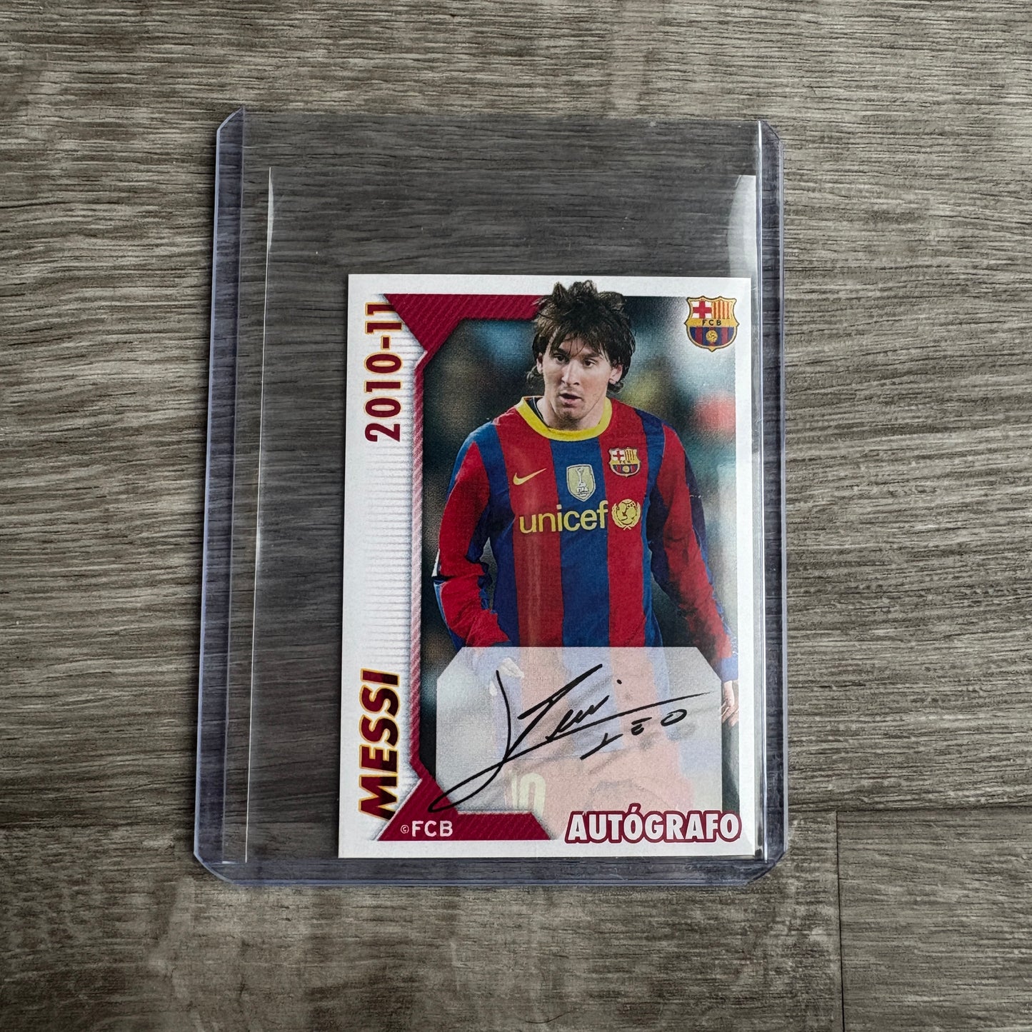 2010-11 Panini FC Barcelona Lionel Messi Autografo