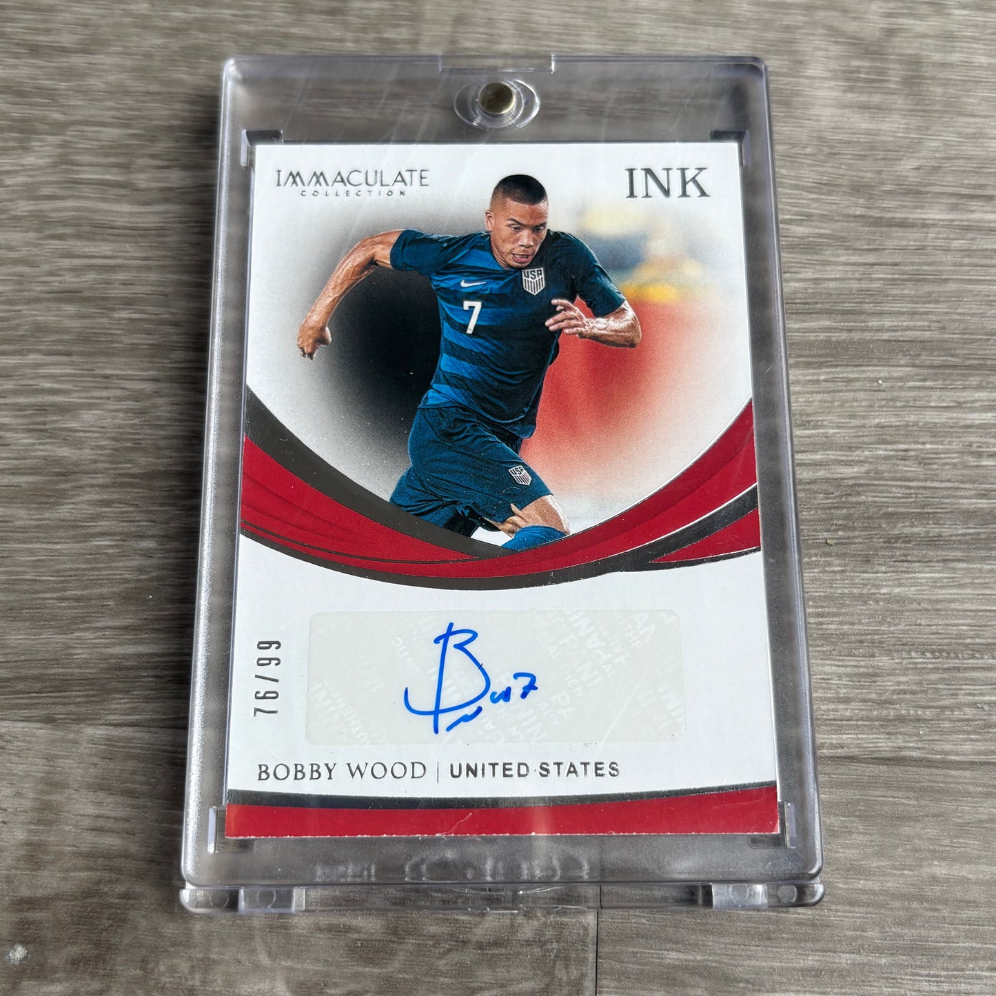 2018-19 Panini Immaculate Ink Bobby Wood USA Auto 76/99