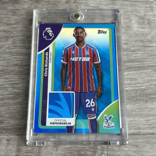 2025-26 Chris Richards Topps Premier League Worn Patch Blue /150