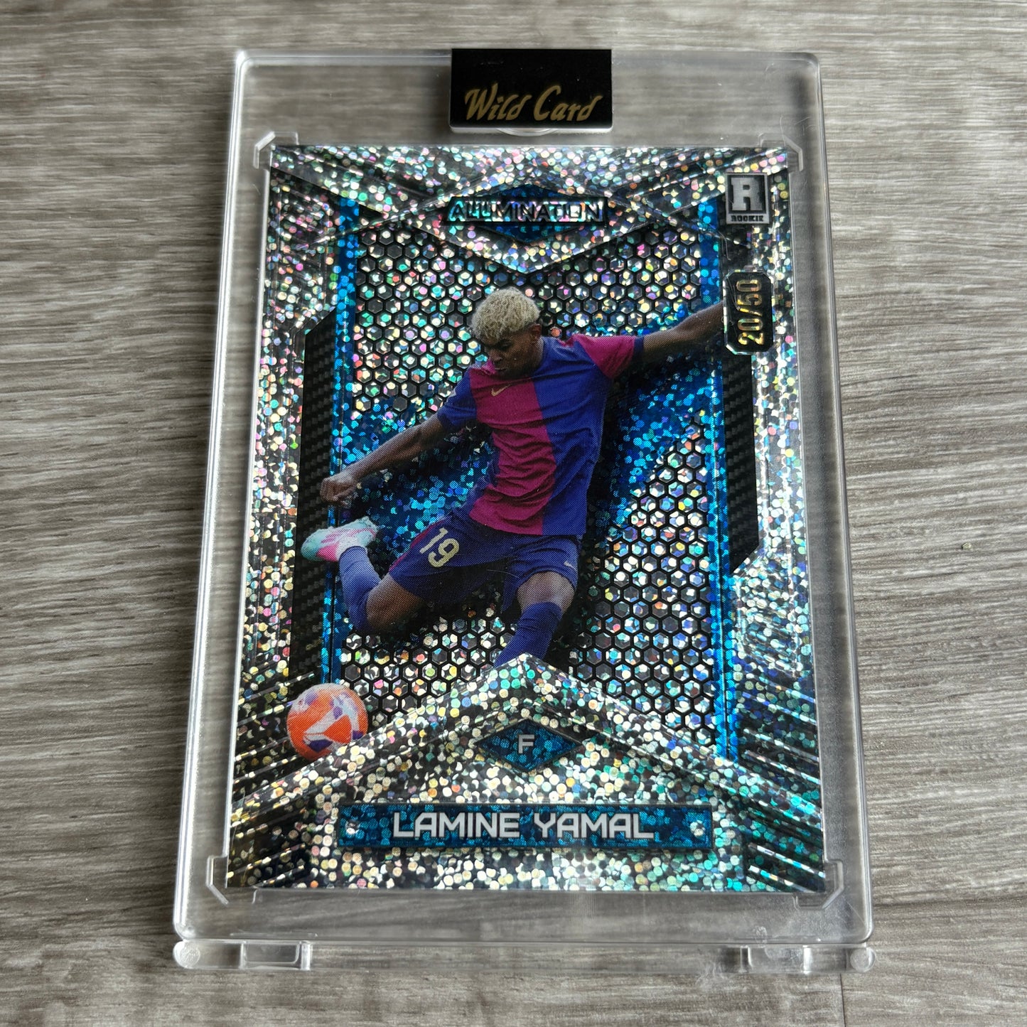 2024 Alumination Wild Card RC Lamine Yamal White Blue Sparkle 20/50