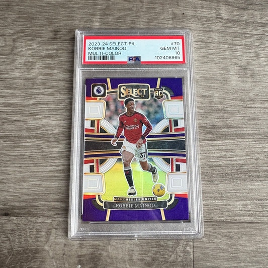 2023-24 Select Premier League Kobbie Mainoo Multi-Color PSA 10