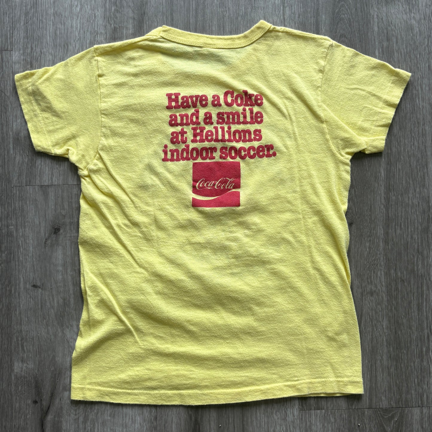70s Youth Hellions Soccer Coke Promo Shirt YL