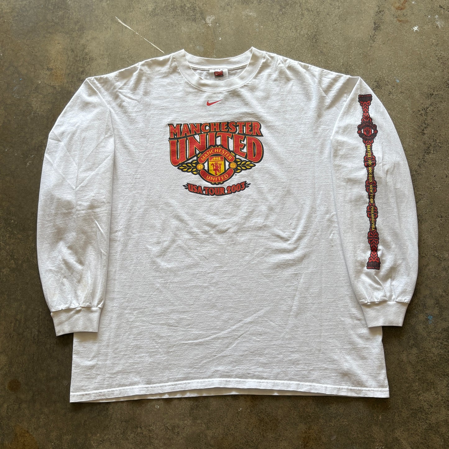 2003 Manchester United USA Tour L/S Tee