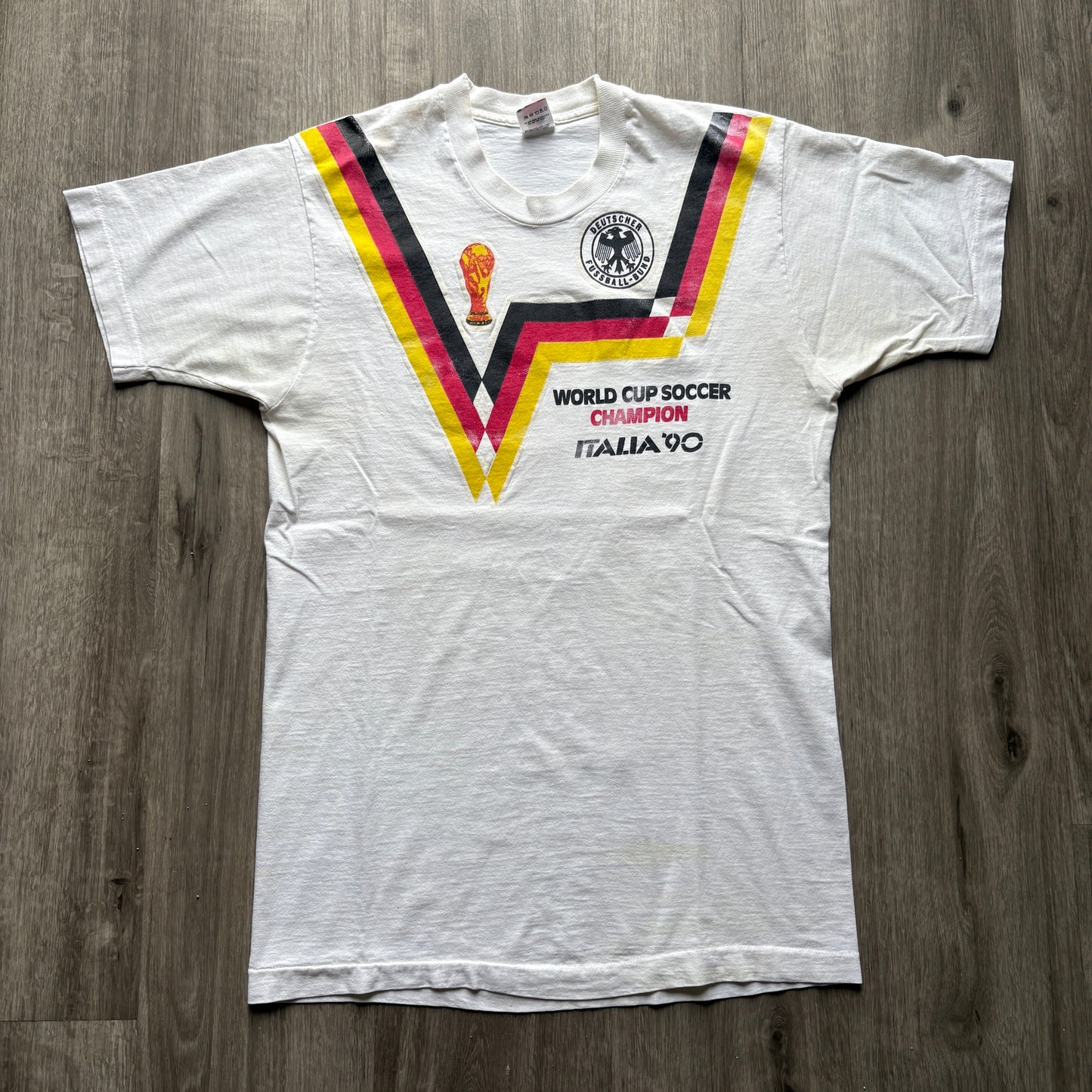 1990 World Cup Germany Champions Full Roster Tee L
