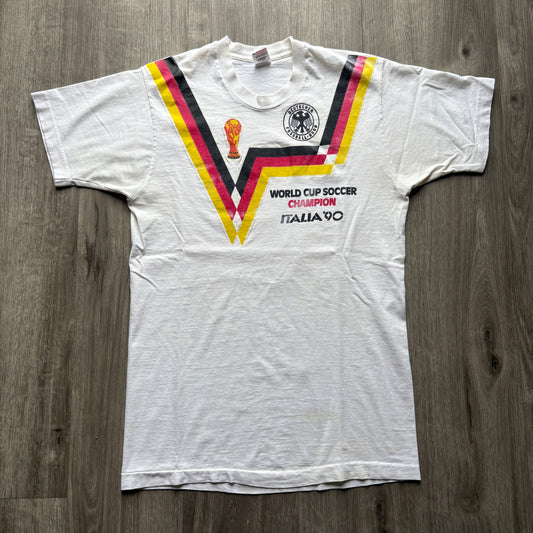 1990 World Cup Germany Champions Full Roster Tee L