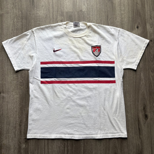 90s Nike Team USA Soccer Tee Embroidered L