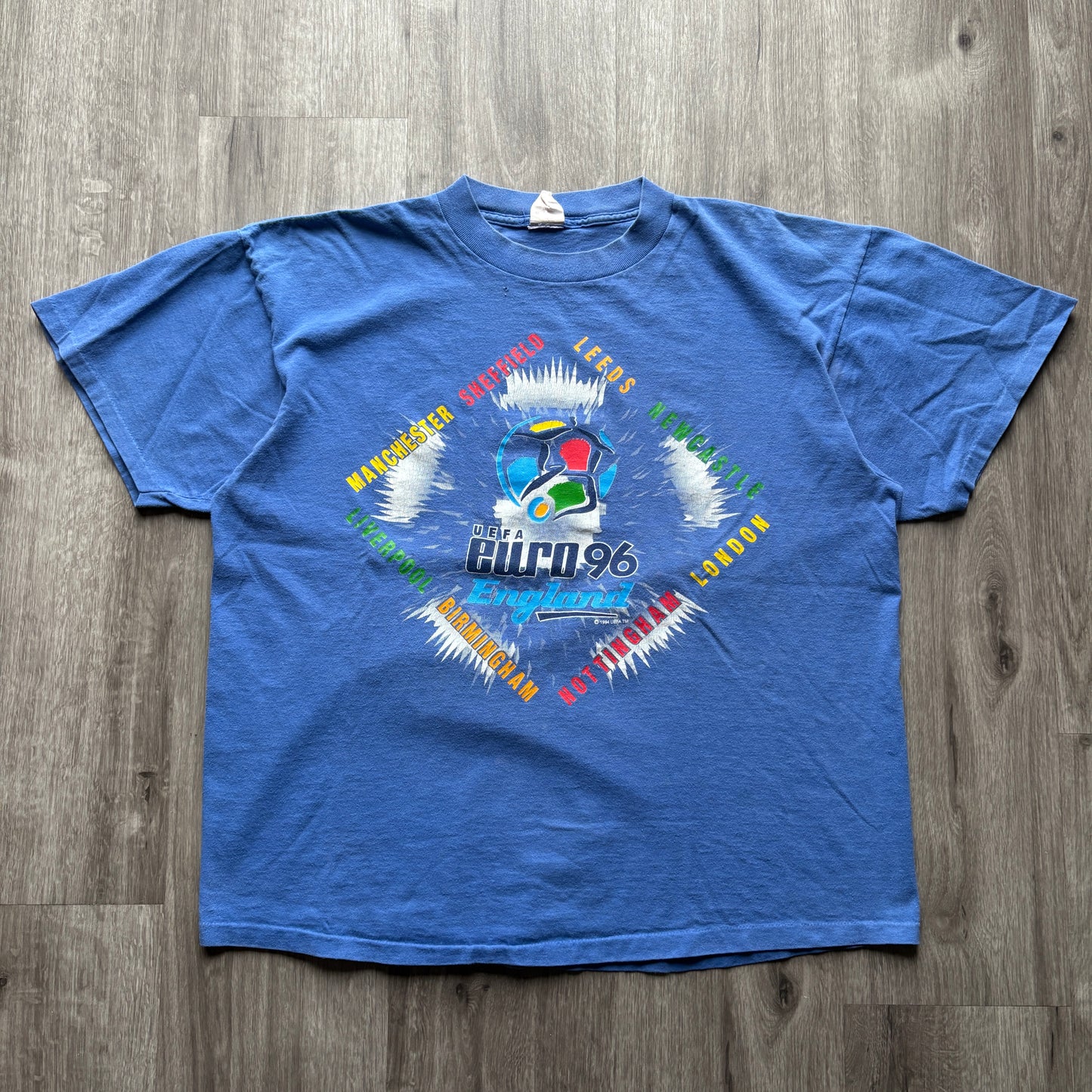 1996 Euros England Locations Tee L