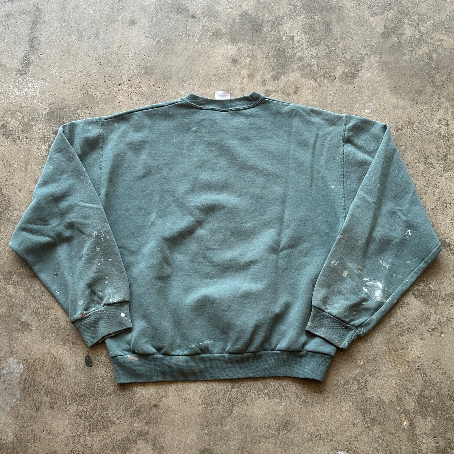 M Paint Splatter Green KiK Crewneck