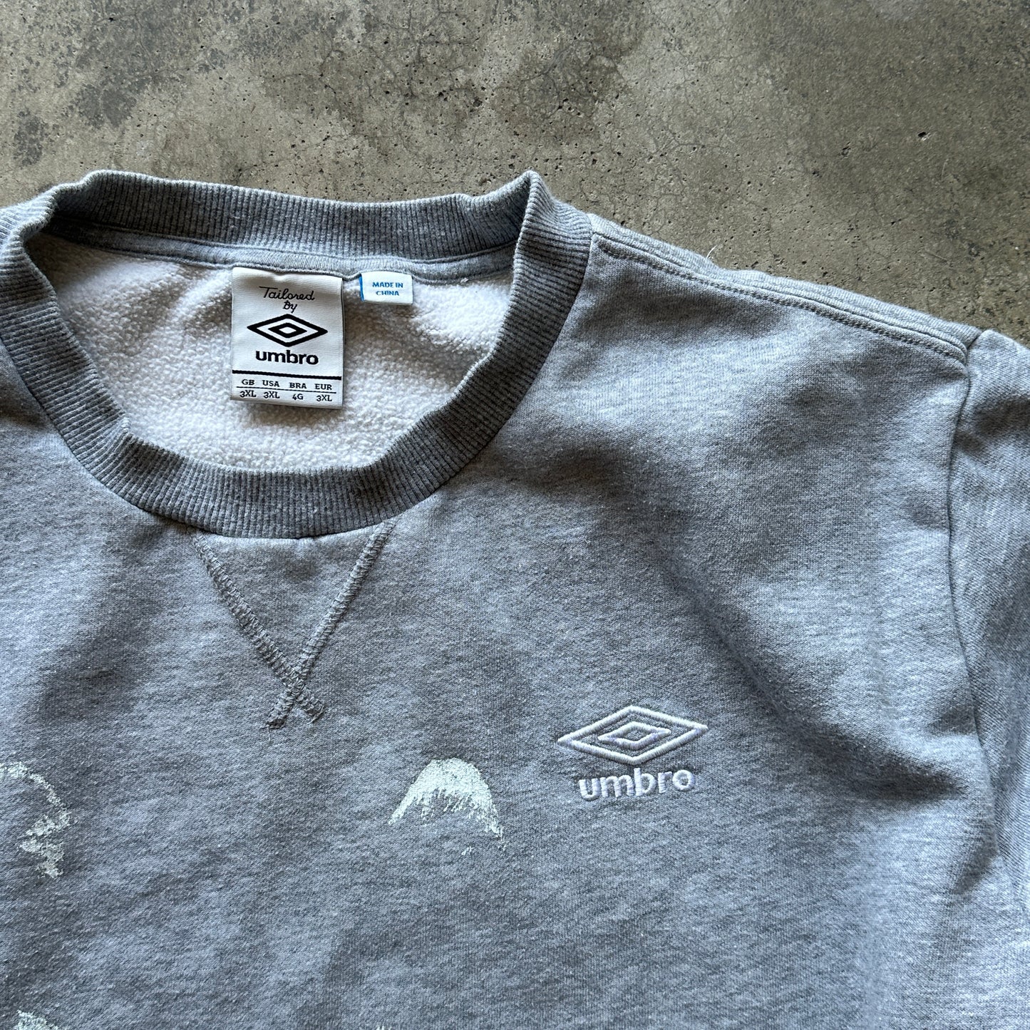 XXXL Umbro Soccer Grey KiK Crewneck